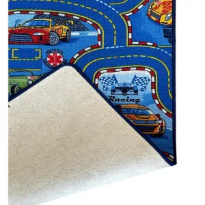 Obrazek Dywan dziecięcy Racers 77 1,0/1,5 niebieski
