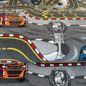 Obrazek Dywan dziecięcy Racers 97 1,0/1,65 szary