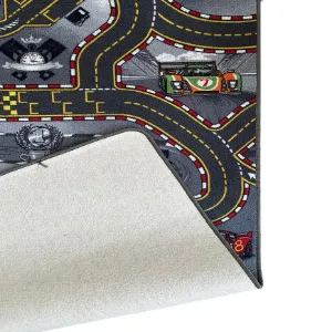 Obrazek Dywan dziecięcy Racers 97 1,0/1,65 szary