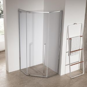 Obrazek Kabina prysznicowa pięciokątna Light 80x80x195 chrom