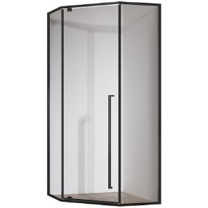 Obrazek Kabina prysznicowa pięciokątna Light 80x80x195 black