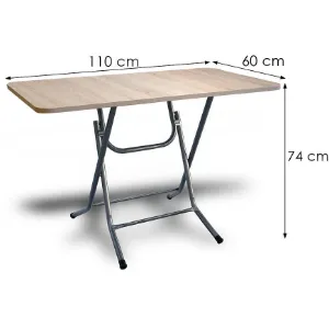 Obrazek Stół Składany Jupiter 110x60 Naturalny