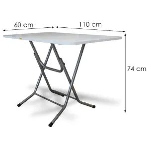 Obrazek Stół Składany Jupiter 110x60 Biały