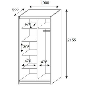 Obrazek Szafa Nico II 100 Sonoma