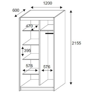 Obrazek Szafa Nico II 120 Sonoma