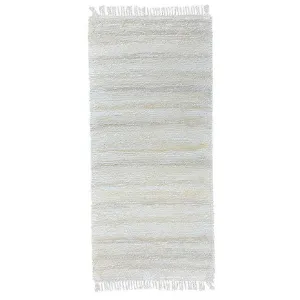 Obrazek Ręcznie tkany dywan bawełniany Milan B 0,6/1,5 biały