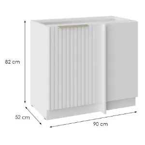 Obrazek Szafka Kuchenna Tuluza 105 ND 1F BB biały mat lamel