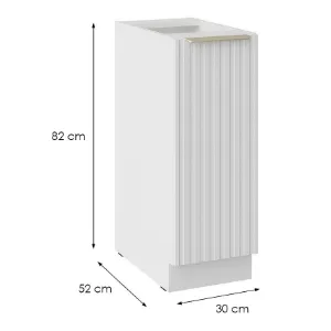 Obrazek Szafka Kuchenna Tuluza 30D CARGO BB biały mat lamel