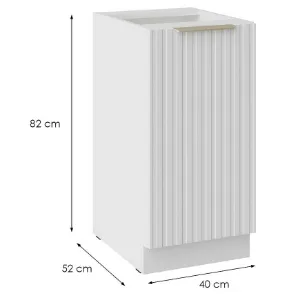 Obrazek Szafka Kuchenna Tuluza 40D 1F BB biały mat lamel