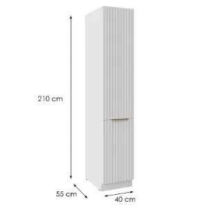 Obrazek Szafka Kuchenna Tuluza 40DK-210 2F biały mat lamel