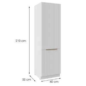 Obrazek Szafka Kuchenna Tuluza 60DK-210 2F biały mat lamel