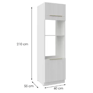 Obrazek Szafka Kuchenna Tuluza 60DPM-210 2F biały mat lamel