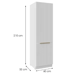 Obrazek Szafka Kuchenna Tuluza 60LO-210 2F biały mat lamel