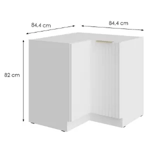 Obrazek Szafka Kuchenna Tuluza 90x90 DN 2F BB biały mat lamel