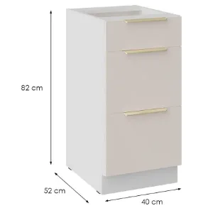 Obrazek Szafka Kuchenna Nicea  40D 3S BB beż piaskowy