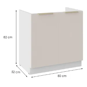 Obrazek Szafka Kuchenna Nicea 80ZL 2F BB beż piaskowy