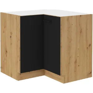 Obrazek Szafka Kuchenna Modena Czarny/Dąb Artisan 90x90 Nd 2f Bb