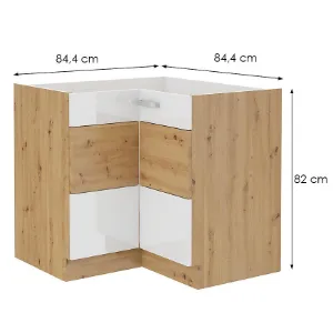 Obrazek Szafka Kuchenna Artisan Biały 90x90 Nd 2f Bb