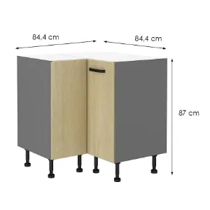 Obrazek Szafka Kuchenna Scandi Jodełka/Antracyt 90x90 Nd 2f Bb