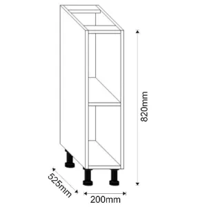 Obrazek Szafka Kuchenna Loft II D20 OTW grafit