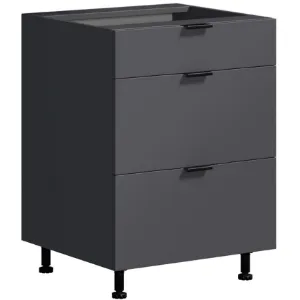 Obrazek Szafka Kuchenna Loft II D60 3SZ METALBOX grafit