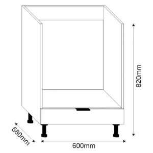 Obrazek Szafka Kuchenna Loft II D60 KU grafit