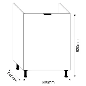 Obrazek Szafka Kuchenna LOFT II D60 ZL grafit