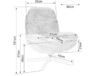 Obrazek Fotel wypoczynkowy Tonny oliwkowy