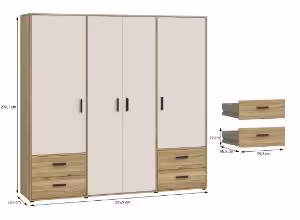 Obrazek Szafa Calvado 841 dąb mauvella/piaskowy