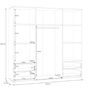 Obrazek Szafa Calvado 841 dąb mauvella/piaskowy