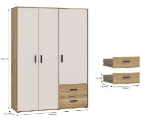 Obrazek Szafa Calvado 831 dąb mauvella/piaskowy