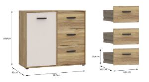 Obrazek Komoda Calvado 221 dąb mauvella/piaskowy