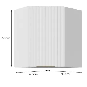 Obrazek Szafka Kuchenna Tuluza 60x60 GN-72 1F (45°) biały mat lamel