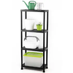 Obrazek Regał plastikowy T60 60x30x138 cm czarny