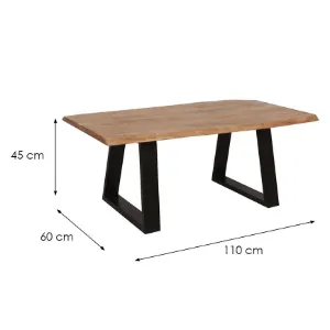 Obrazek Ława Hector 110 9499 Naturalny/Czarny