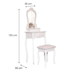 Obrazek Toaletka z taboretem Sylvia 012 9512 biała