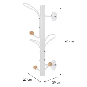 Obrazek Wieszak Ścienny Gc7469 Biały/Naturalny