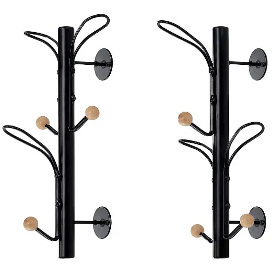 Obrazek Wieszak Ścienny Gc7469 Czarny/Naturalny