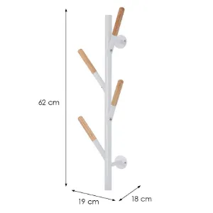 Obrazek Wieszak Ścienny Gc5935 Biały/Naturalny