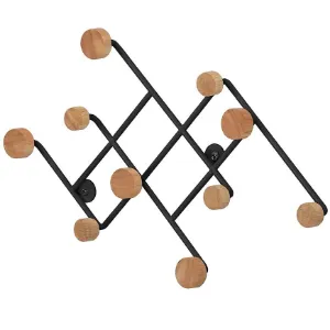 Obrazek Wieszak Ścienny Z Haczykami Gc5014 Czarny/Naturalny