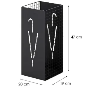 Obrazek Stojak Na Parasole Gc5574 Prostokątny Czarny