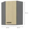 Obrazek Szafka kuchenna SCANDI JODEŁKA/ANTRACYT 60X60 GN-90 1F (45°)