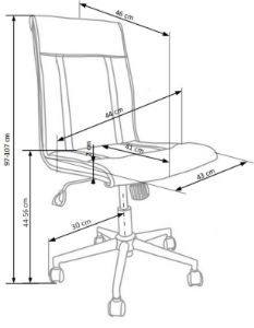 Obrazek Fotel pracowniczy Leo czarny