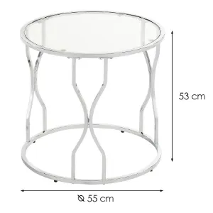 Obrazek Stolik Gc7281 55x55x53 Chrom/Szkło