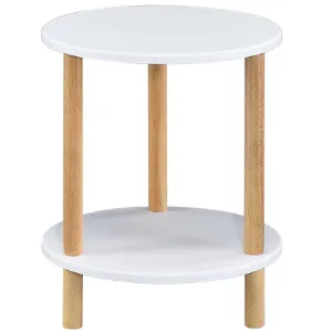 Obrazek Stolik Gc7405 35x35x43 Biały/Naturalny