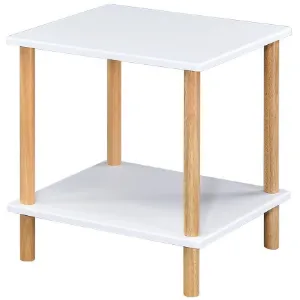 Obrazek Stolik Gc7404 40x40x45 Biały/Naturalny