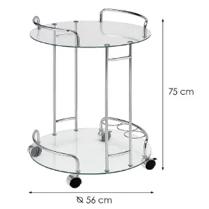 Obrazek Wózek Kuchenny Gc7514 Chrom/Szkło