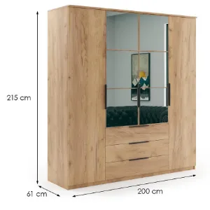 Obrazek Szafa Florencja craft złoty 200x215