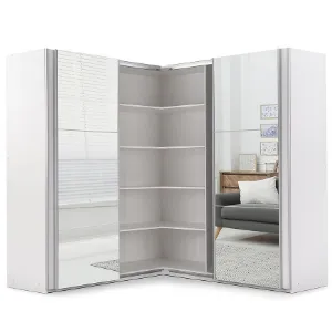 Obrazek Szafa Narożna Merida Biały / Lustro