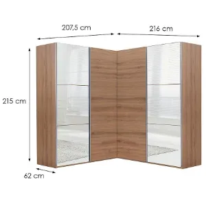 Obrazek Szafa Narożna Merida Dąb Dziki / Lustro